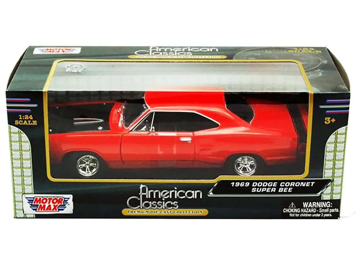 MOTORMAX MOTORMAX 1969 Dodge Coronet Super Bee Red 1/24 Vehicle — product photo