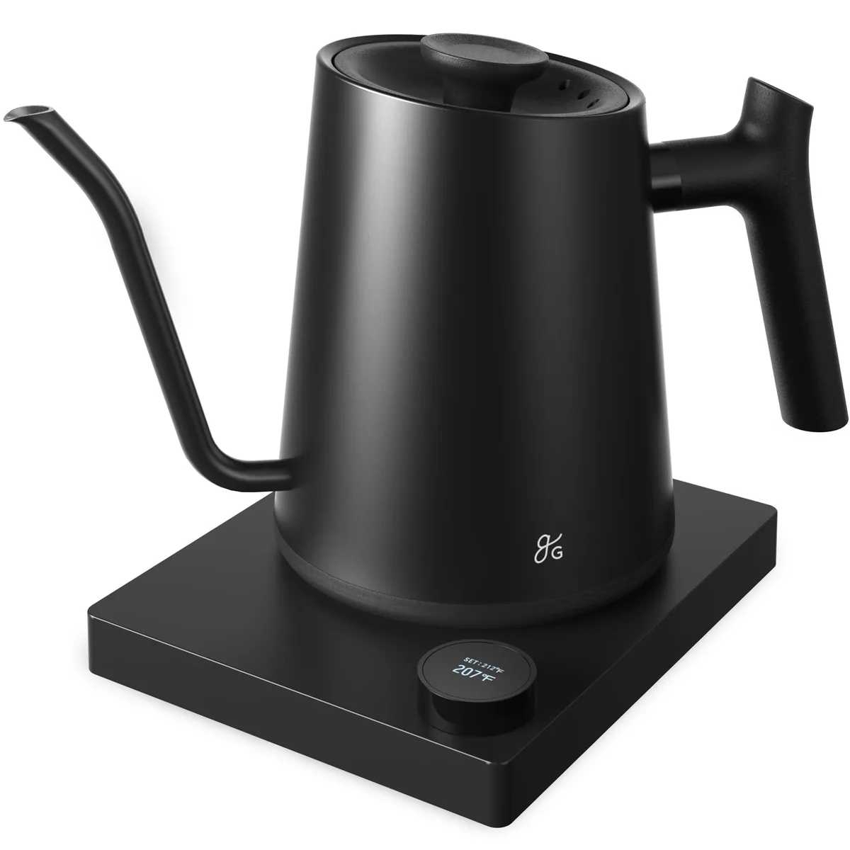  Greater Goods GK0449 Gooseneck Electric Kettle 1200W 0.8L 27oz Onyx Black — product photo