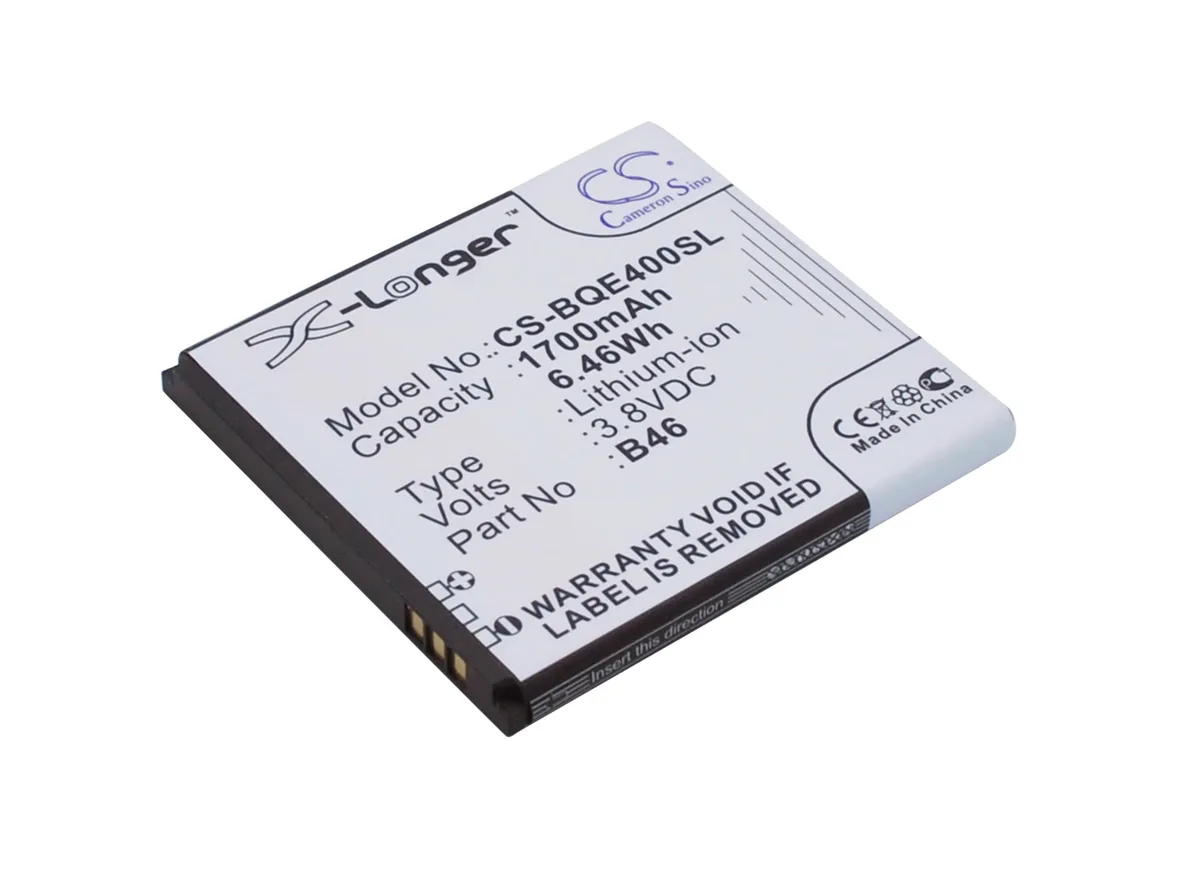 Rectangular replacement battery for Aquaris E4 phone