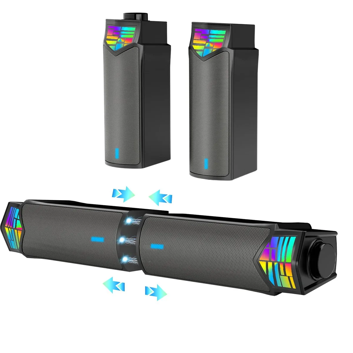  Smalody YXSM8020BT 2.0 Soundbar 10 W Bluetooth RGB Detachable — product photo