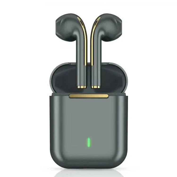 Green true-wireless earbuds in a matching charging case, matte ABS+PC finish