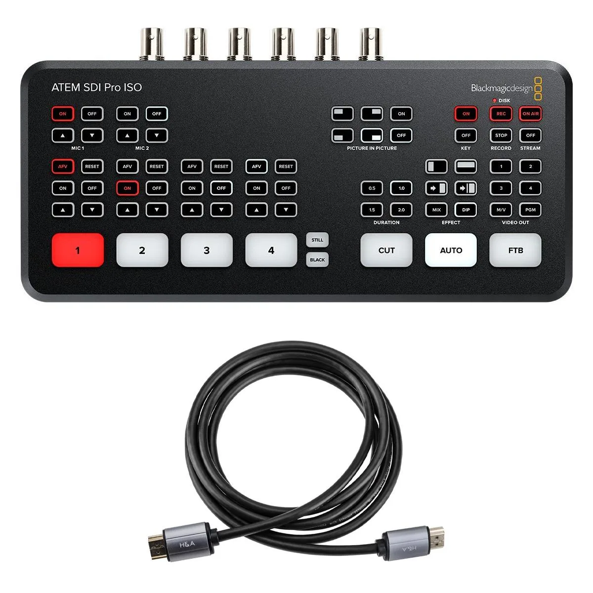 Blackmagic Design Pty. Ltd. Blackmagic Design Pty. Ltd. ATEM SDI Pro ISO Live Production Switcher with HDMI 2.0 Cable — product photo