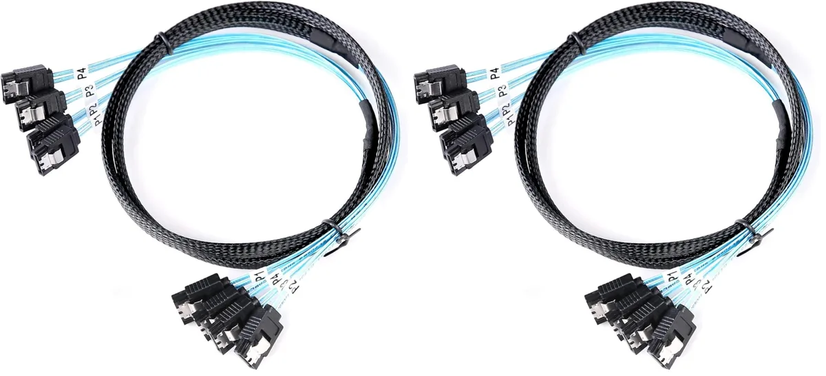 Vszerda Vszerda SATA-III Cable 1M 4-Pack 6Gbps Blue/Black — product photo