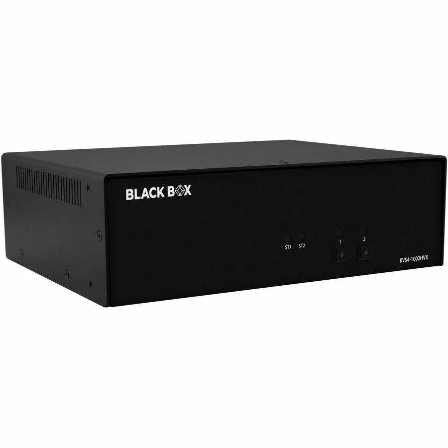 Black Box Corporation Black Box Corporation KVS4-1002HVX 2-Port Single-Monitor FlexPort HDMI/DisplayPort CAC KVM Switch — product photo
