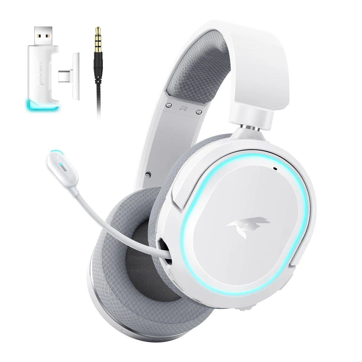  Picun G2 Grey Wireless Gaming Headset 100h 7.1 2.4GHz Bluetooth 5.4 — product photo
