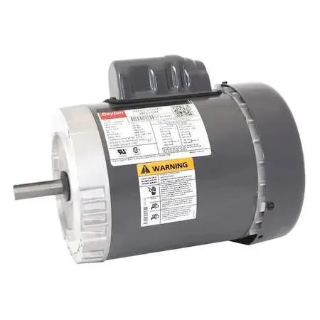 Dayton 1/2 hp capacitor-start motor, closed base, C-face rigid mount