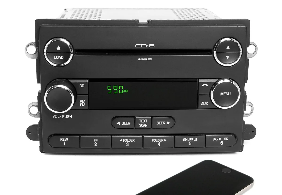 1 Factory Radio 1 Factory Radio 8T4T-18C815-FF receiver AM FM 6 Disc CD Bluetooth 2009 2010 — product photo