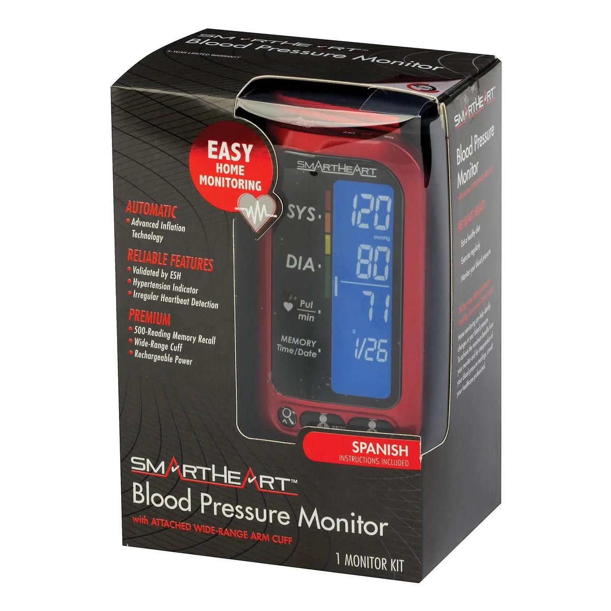  SmartHeart 01-509 blood pressure monitor — product photo