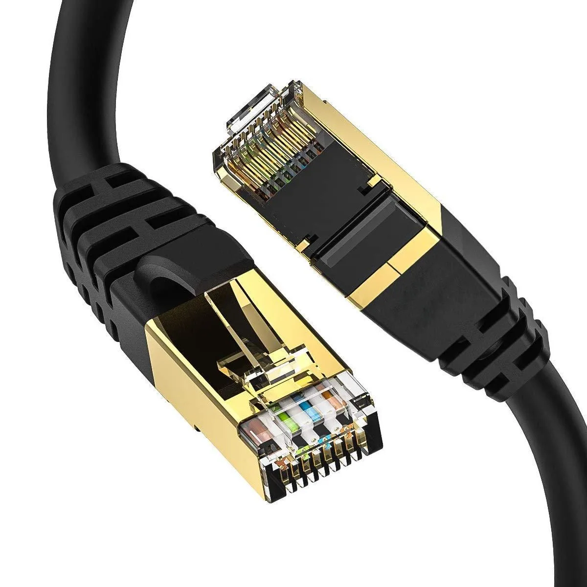 Corn Electronics Corn Electronics CAT8 network ethernet cable 65 ft 26AWG S/FTP 40Gbps 2000MHz outdoor indoor — product photo