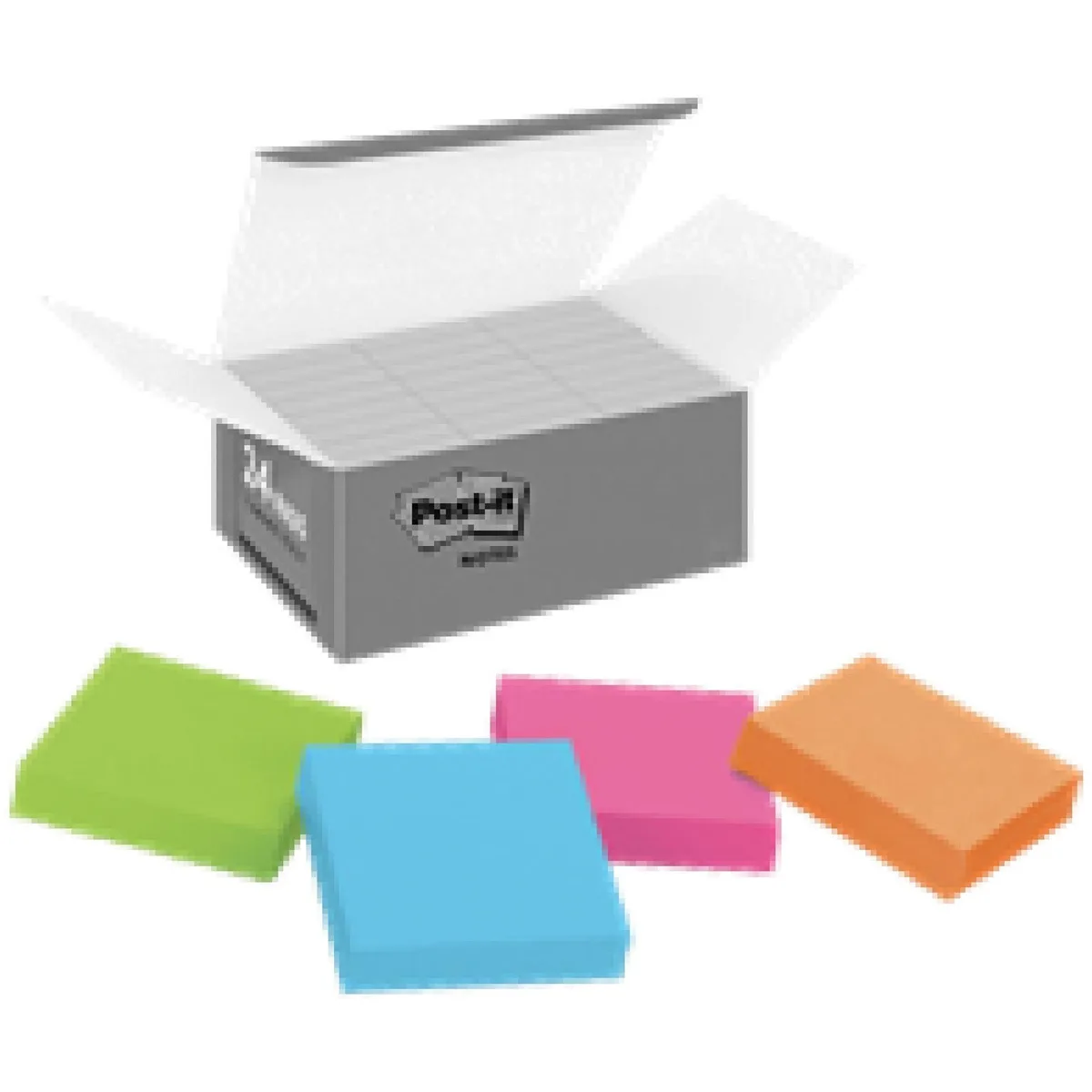 3M 3M Post-it Super Sticky Notes Energy Boost 18 Pads 1.88 in 70 Sheets — product photo
