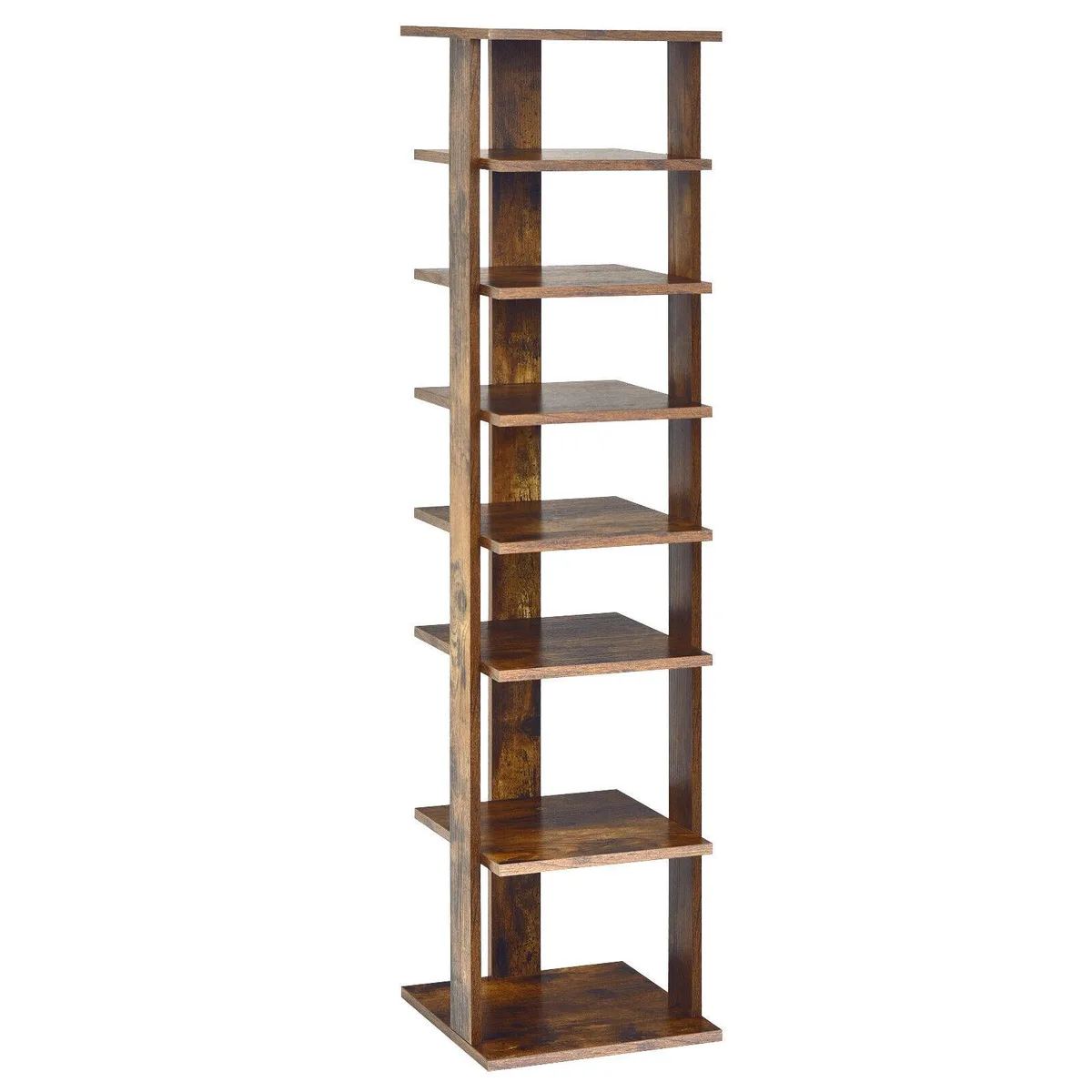 SlickBlue SlickBlue 7-Tier Shoe Rack Brown 11x10.5x43.5 in — product photo