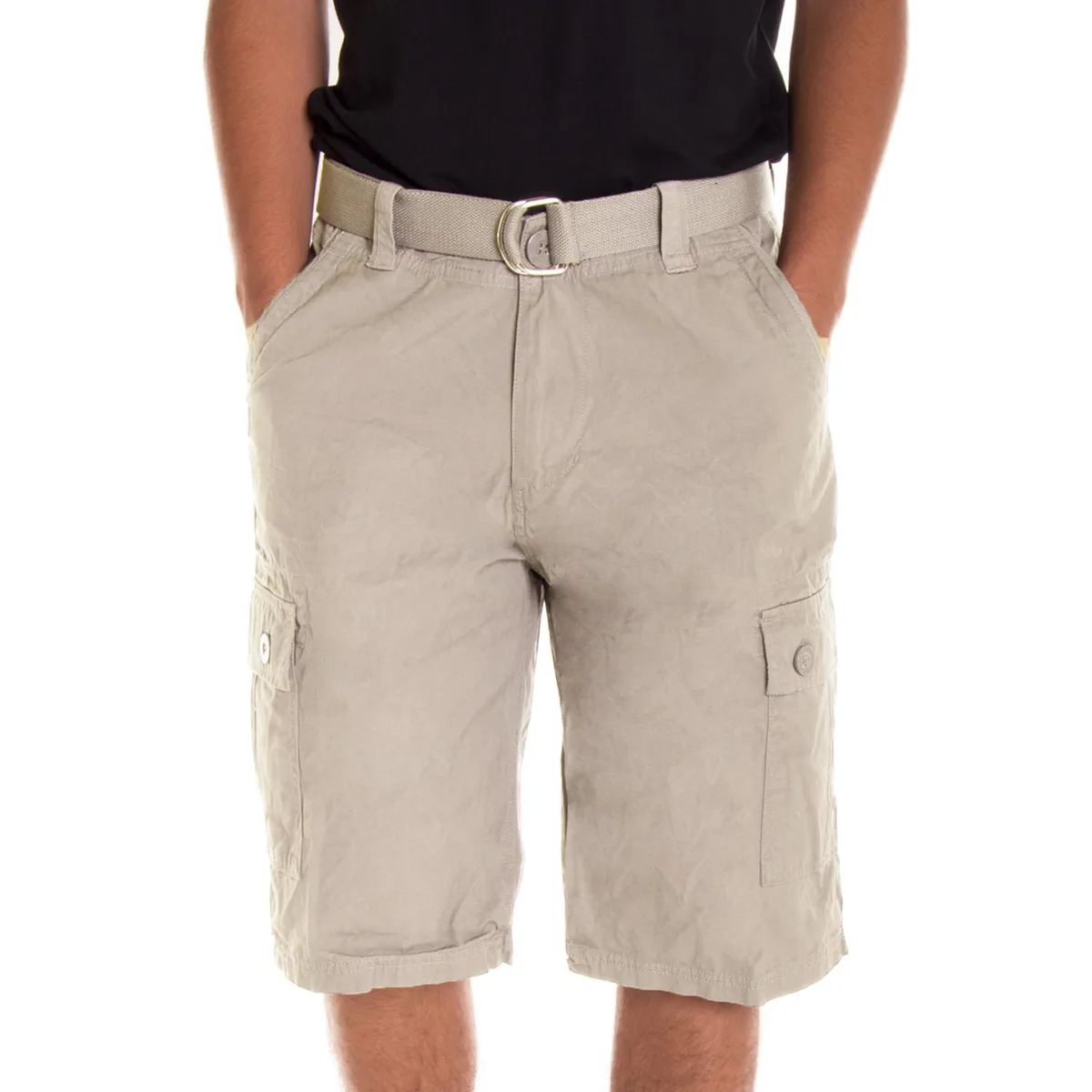 Altatac Altatac OTB1071 Men's Cargo Shorts Khaki Size 30 12" Inseam 100% Cotton — product photo