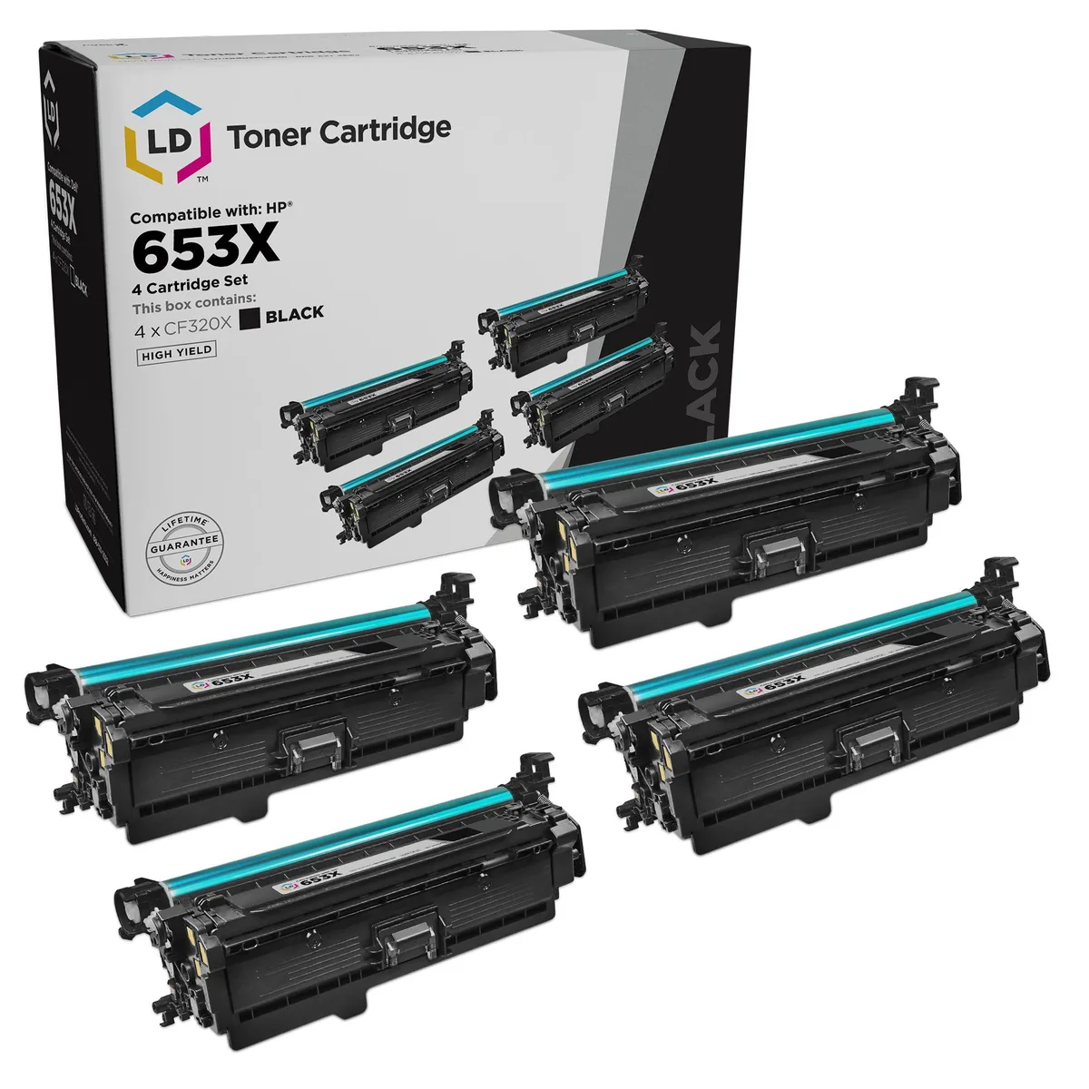 LD Products LD Products CF320X Compatible Toner Cartridge 4-Pack Black High Yield 21000 Pages — product photo