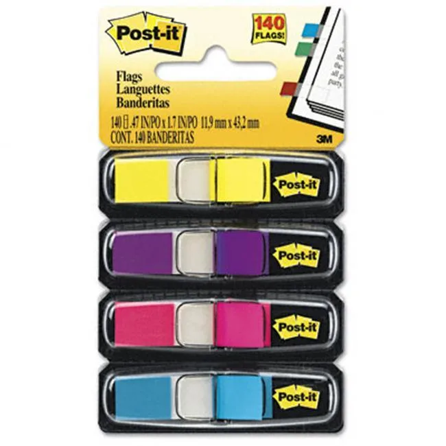 3M 3M 6834AB Small Flags 35 per Color 4 Dispensers Pad — product photo