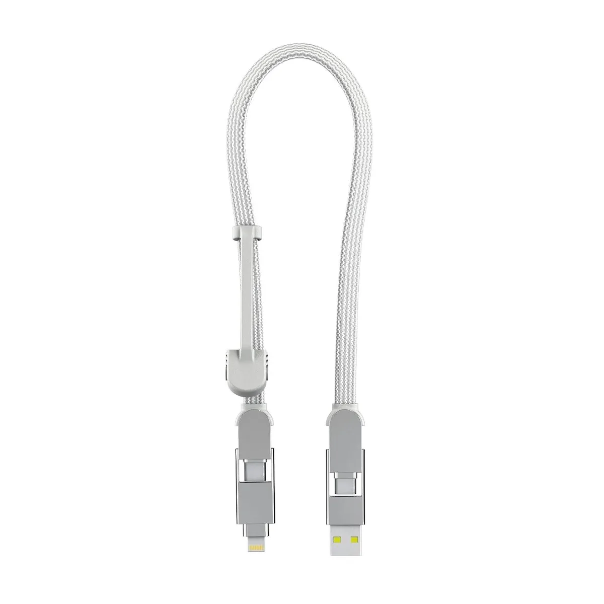 PISKEKAT PISKEKAT 6-in-1 Multi Charging Cable 100W 27W .3m Glacier White — product photo