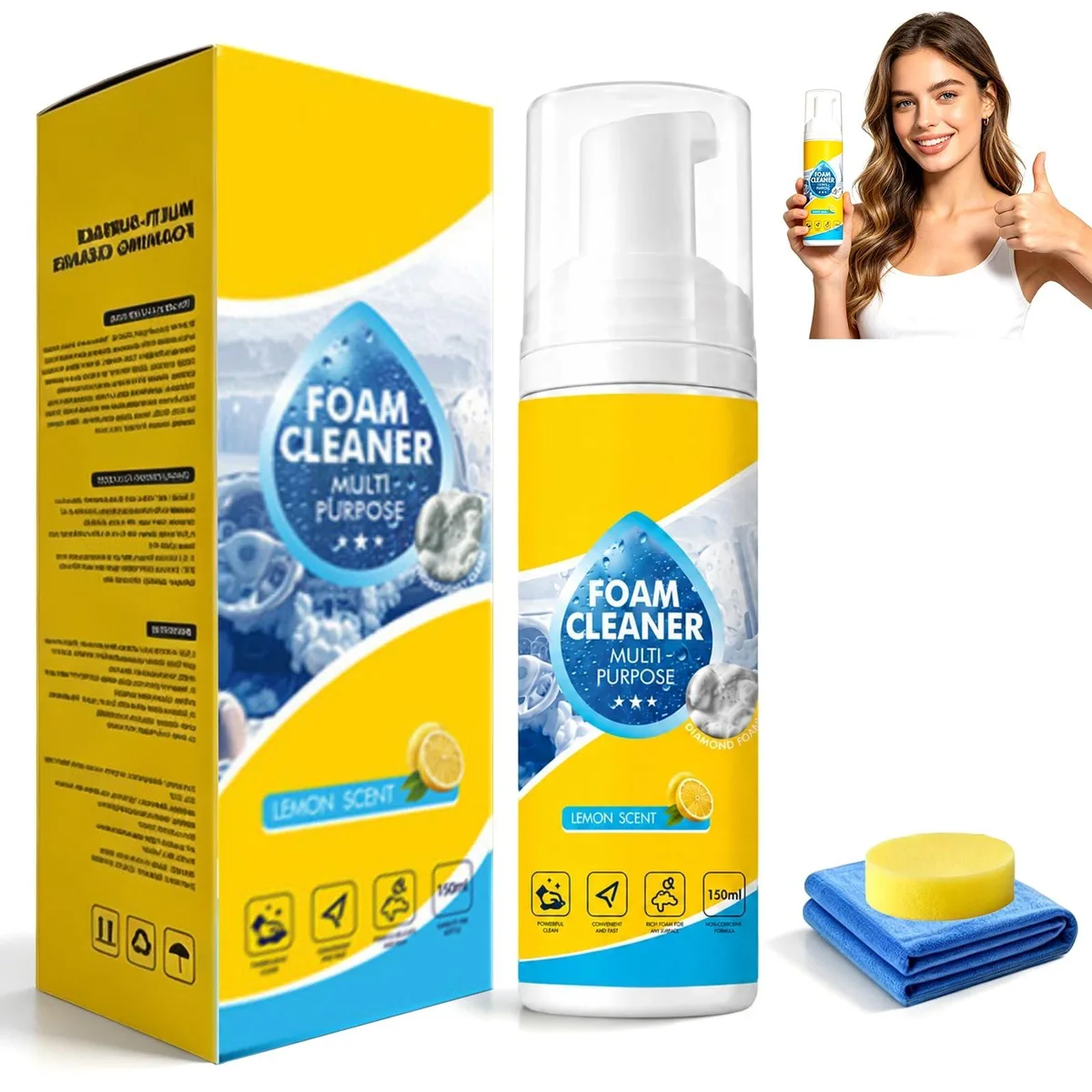 4-In-1 Multi-Enzyme Foam Cleaner Lemon Fresh Scent 1PCS — product photo