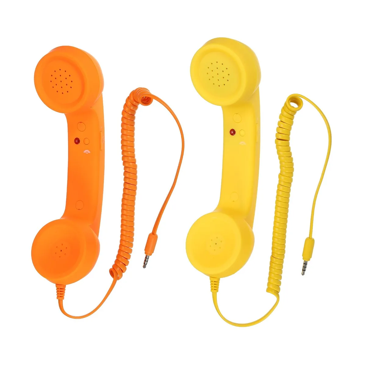 Unique-Bargains Unique-Bargains 2 Pack 3.5mm Retro Telephone Handset Orange Yellow — product photo
