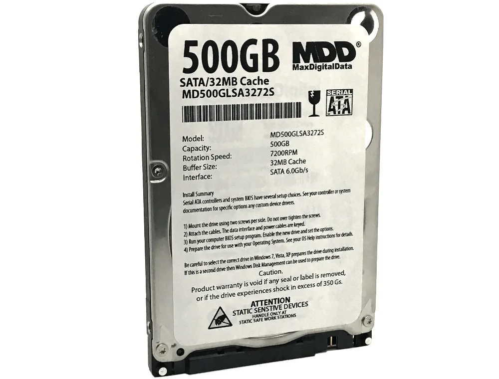 GoHardDrive GoHardDrive 500GB 7200RPM 32MB Cache SATA 6.0Gb/s 7mm 2.5 — product photo
