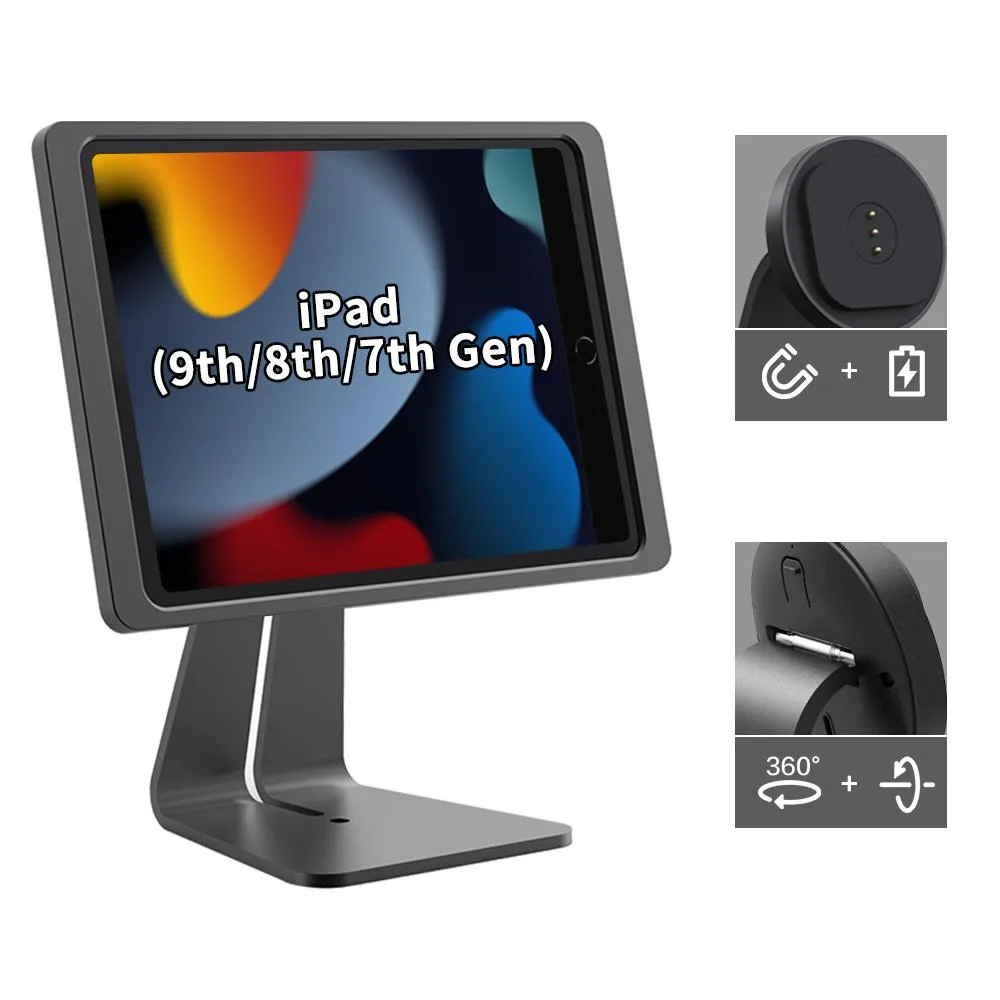 EMONITA EMONITA Magnetic Stand with Charging Case A7 for iPad 10.2-Inch Silver/White — product photo
