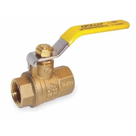 Brass ball valve with lever handle, two-inch full port