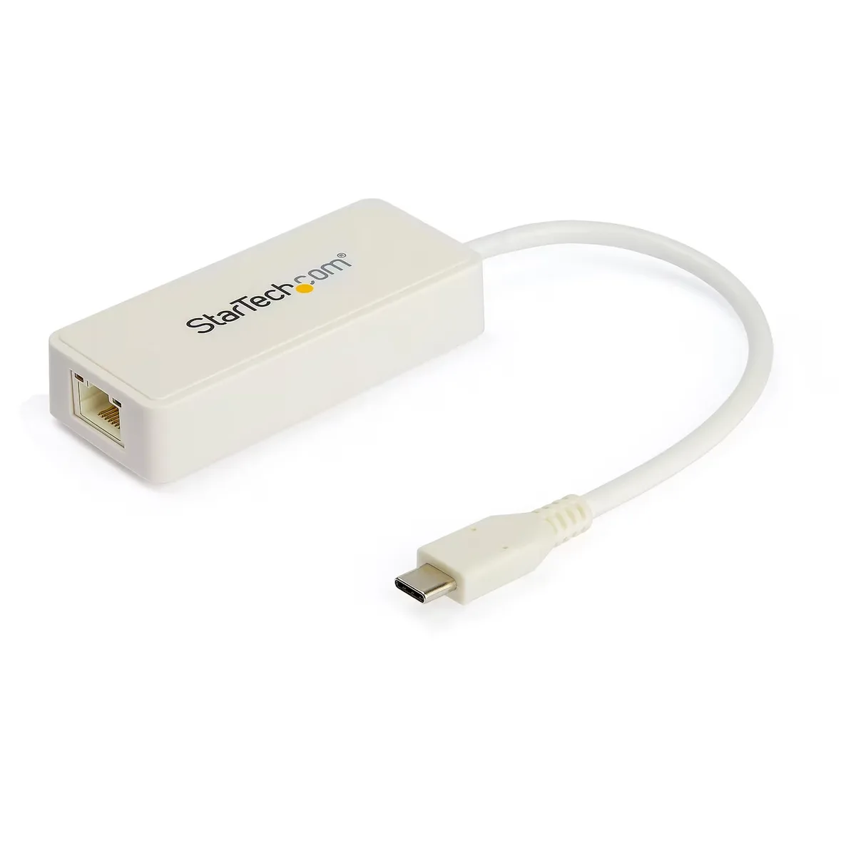 STARTECH STARTECH US1GC301AUW USB-C Gigabit Ethernet Adapter with USB-A Port White — product photo