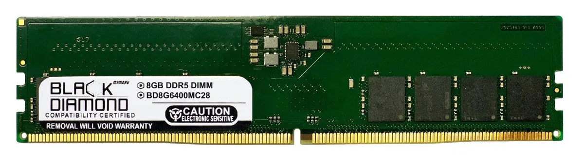 Black Diamond Memory Black Diamond Memory BD8G6400MC28 8GB DDR5 6400 memory upgrade — product photo