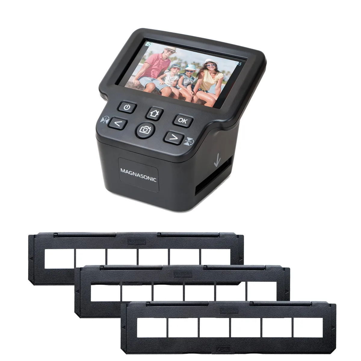 MAGNASONIC MAGNASONIC FS71NT01 24MP Film Scanner 5" LCD HDMI 35mm/126/110/Super 8/135 Slides 128MB SD Slot — product photo