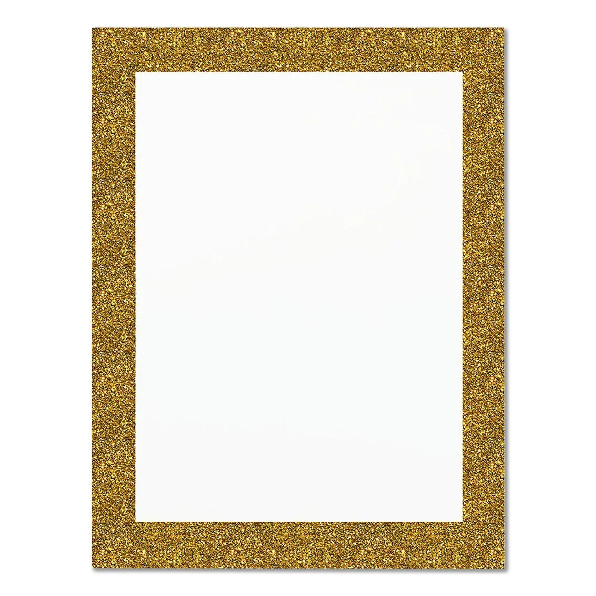 Geographics Geographics 24448M Glitter Poster Board 22 x 28 White Gold Border 25 Pack — product photo