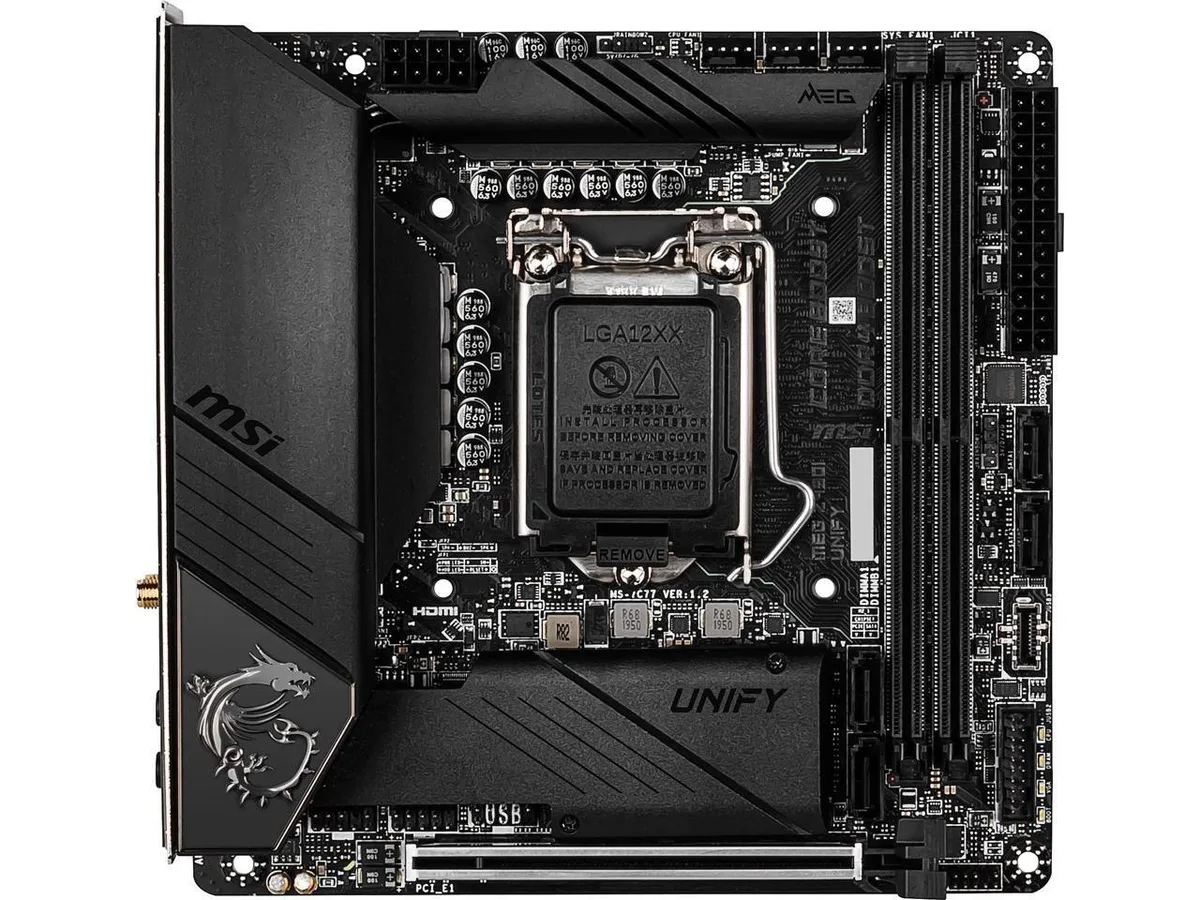 MSI MSI MEG Z490I UNIFY Intel Z490 LGA 1200 Mini-ITX Motherboard A — product photo