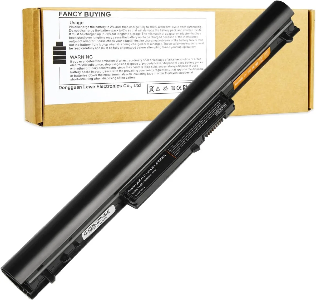 TAURKENAM TAURKENAM 38Wh 14.8V 6-cell Li-ion laptop battery VK04 695192-001 — product photo