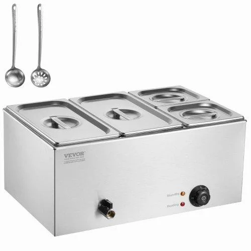 VEVOR VEVOR M-112 4-Pan Food Warmer 16.4QT 1200W Silver — product photo