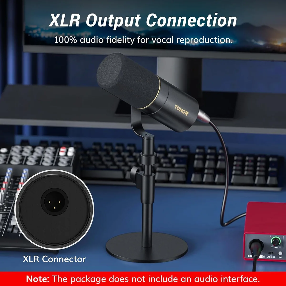  TONOR TD510+ USB/XLR Cardioid Microphone Black — product photo
