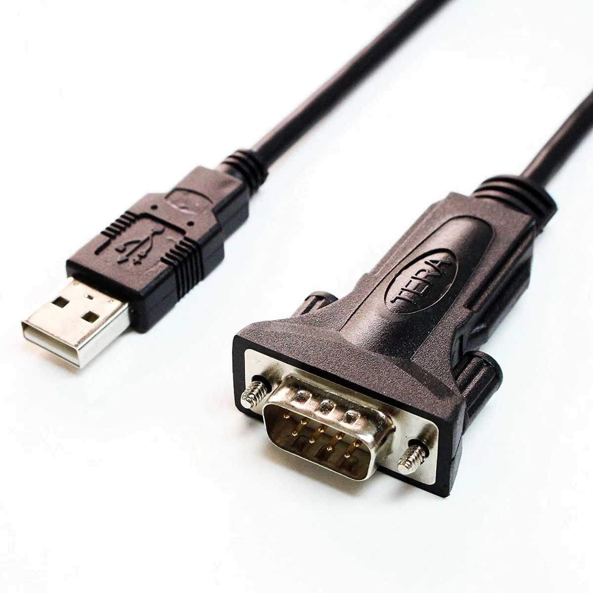 USB 2.0 to RS232 DB9 adapter cable with thumbscrews