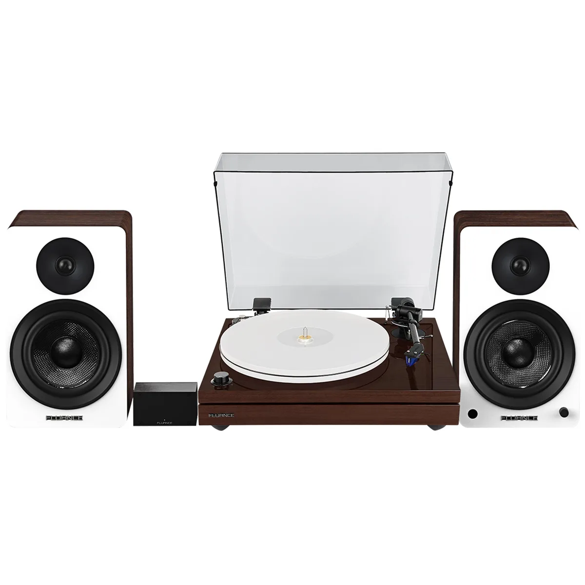 Fluance Fluance RT87 Dual-Plinth Turntable System with PA10 Preamp and Ai61 Speakers, Walnut — product photo