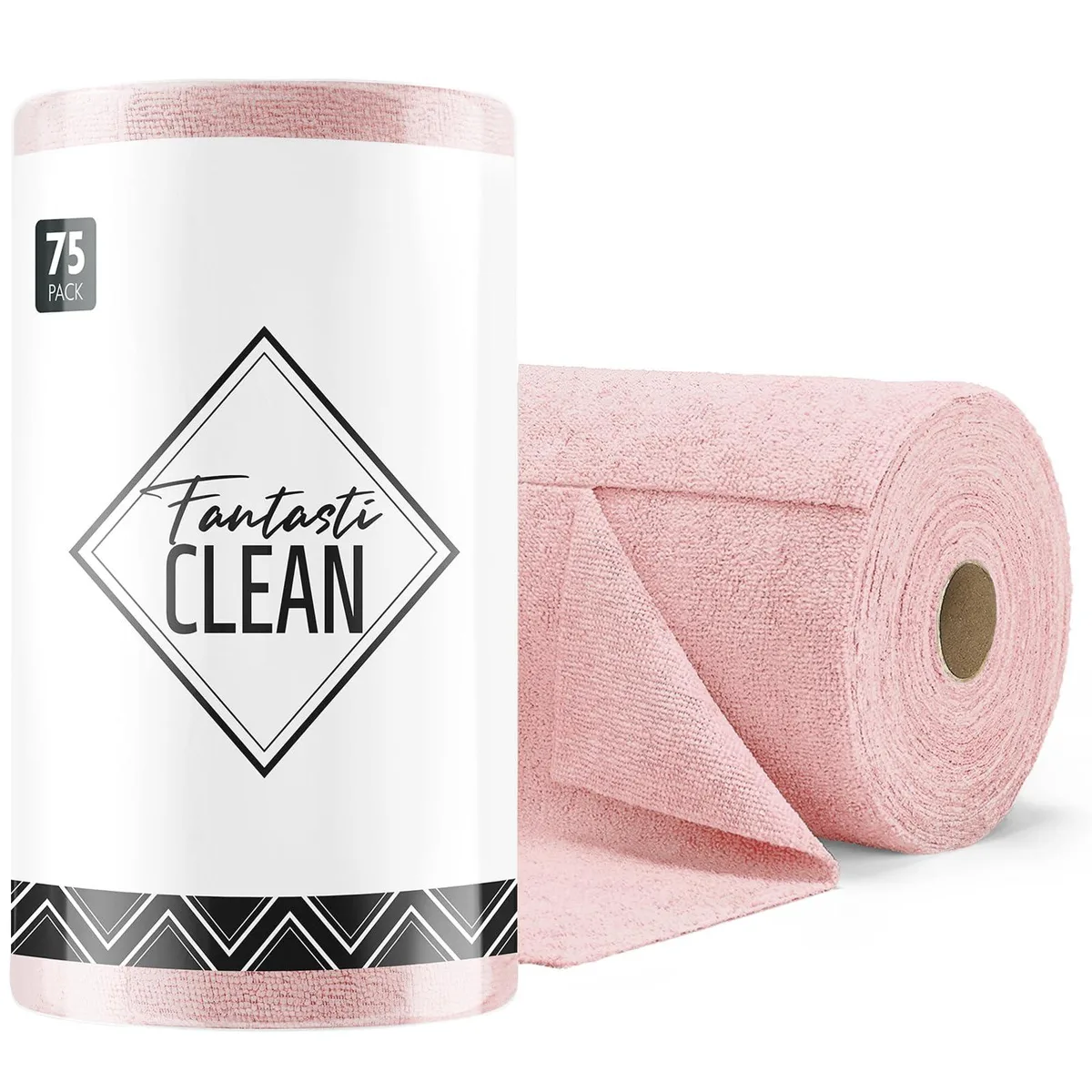 Metra MC-SLJ121275 Microfiber Cloth Roll 75 Count 12" x 12" Pink Exterior Care — product photo