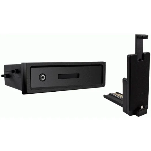 Black dash kit with iPhone 5 mount pocket and 3.5mm jack