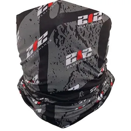 Grey 212 Performance printed spandex neck gaiter single rear seam