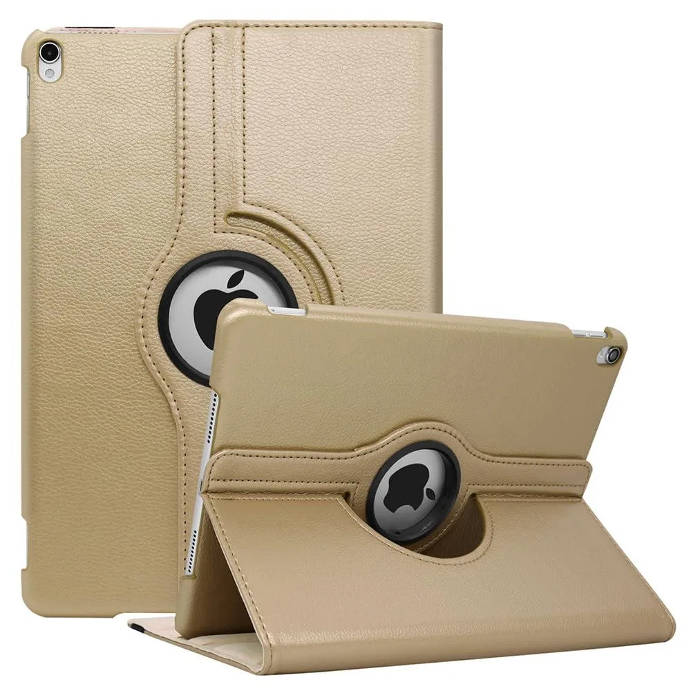 Newqiang Newqiang 360° Rotating Stand Case for iPad 9.7 2017 2018 Air 1 Golden — product photo
