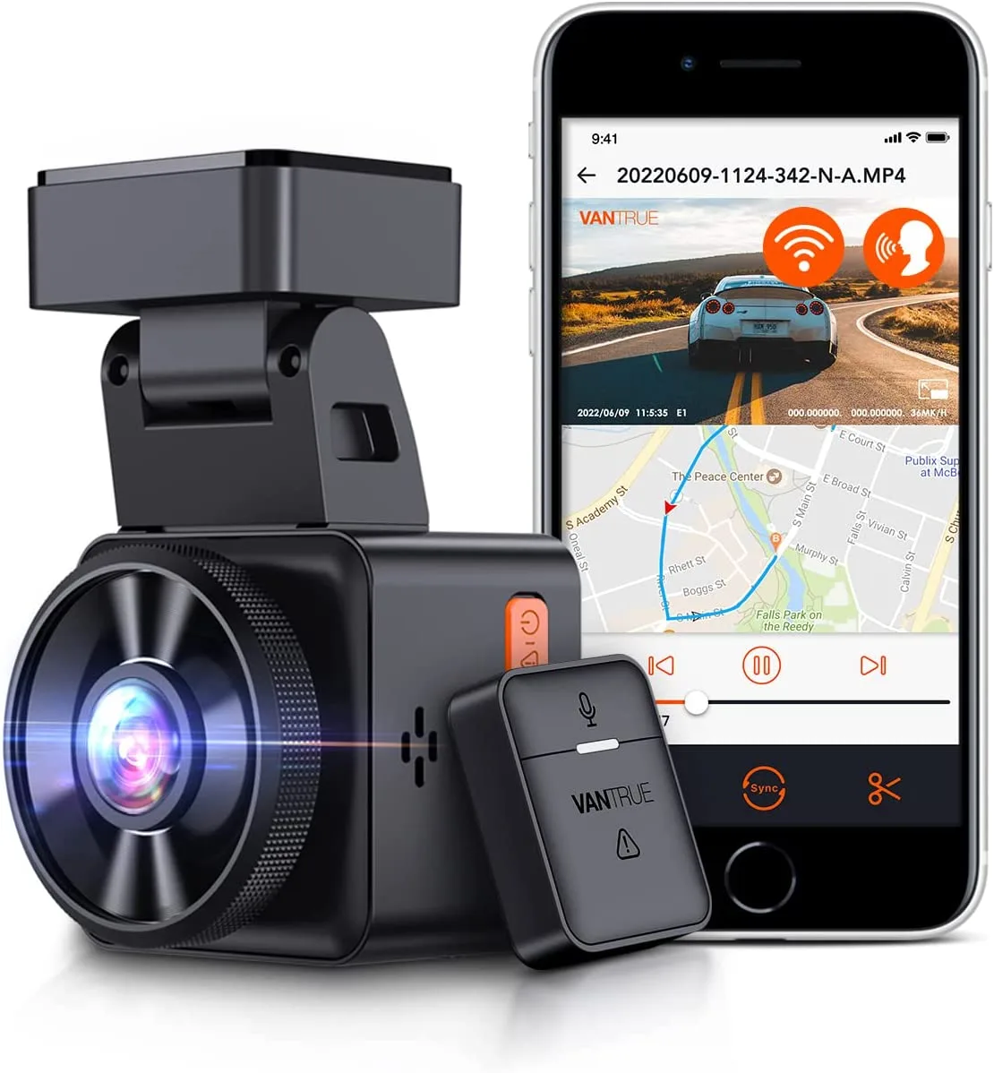 Vantrue Vantrue E1 2.5K WiFi GPS Dash Cam 1.5" 512GB — product photo