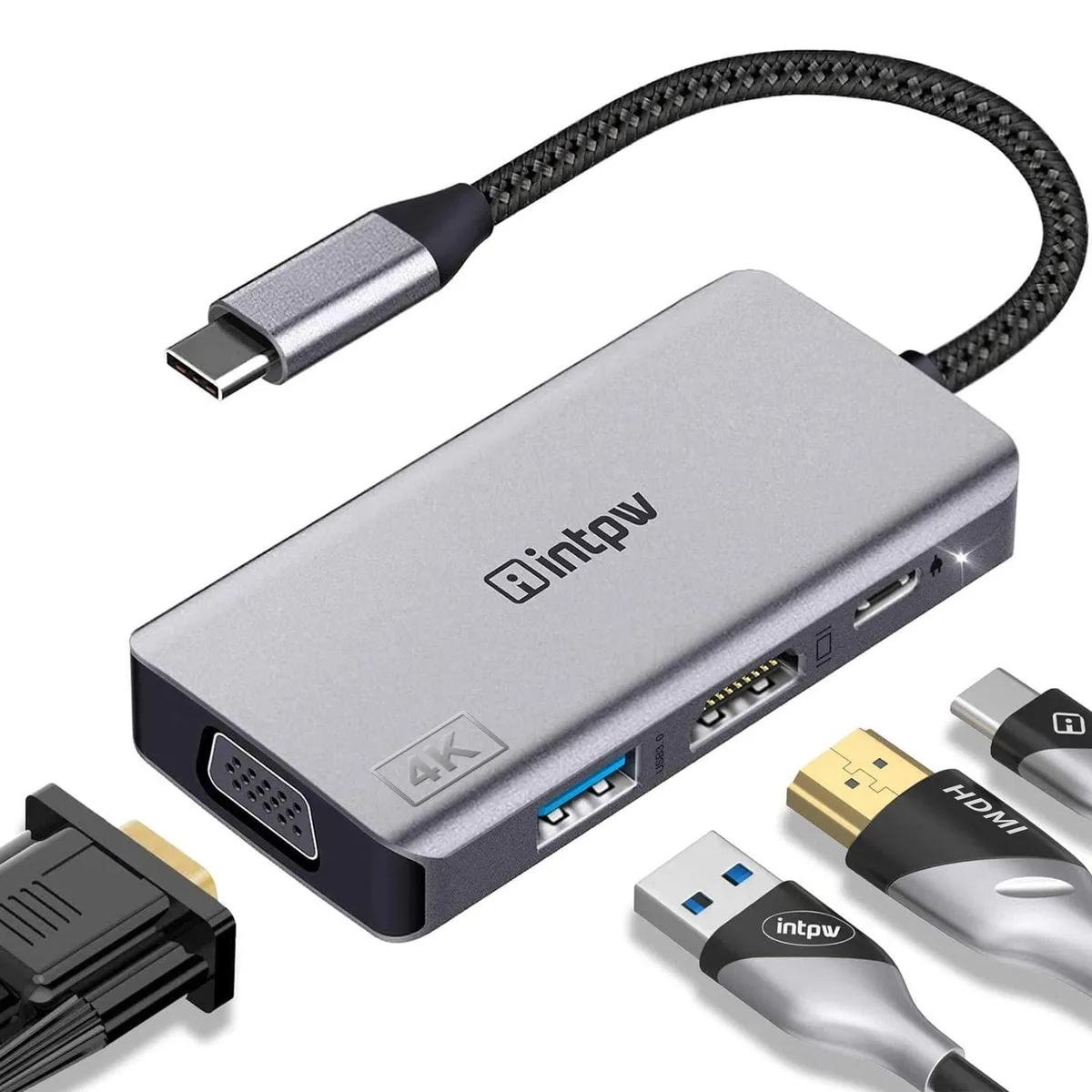 GENERIC 8541670342 USB Display Adapter White 4K@30Hz VGA 1080P@60Hz USB 3.0 PD 100W — product photo