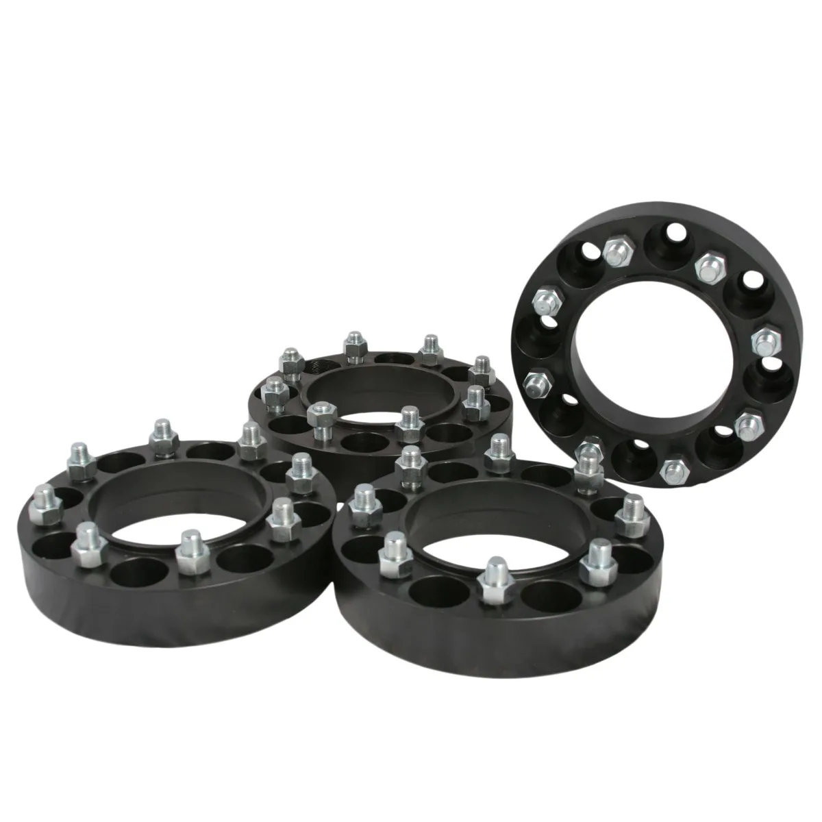 RockTrix RockTrix 4pcs 2 inch Skid Steer 8Lug Wheel Spacers 8x8 Bolt Pattern 9/16x18 Studs Nuts — product photo