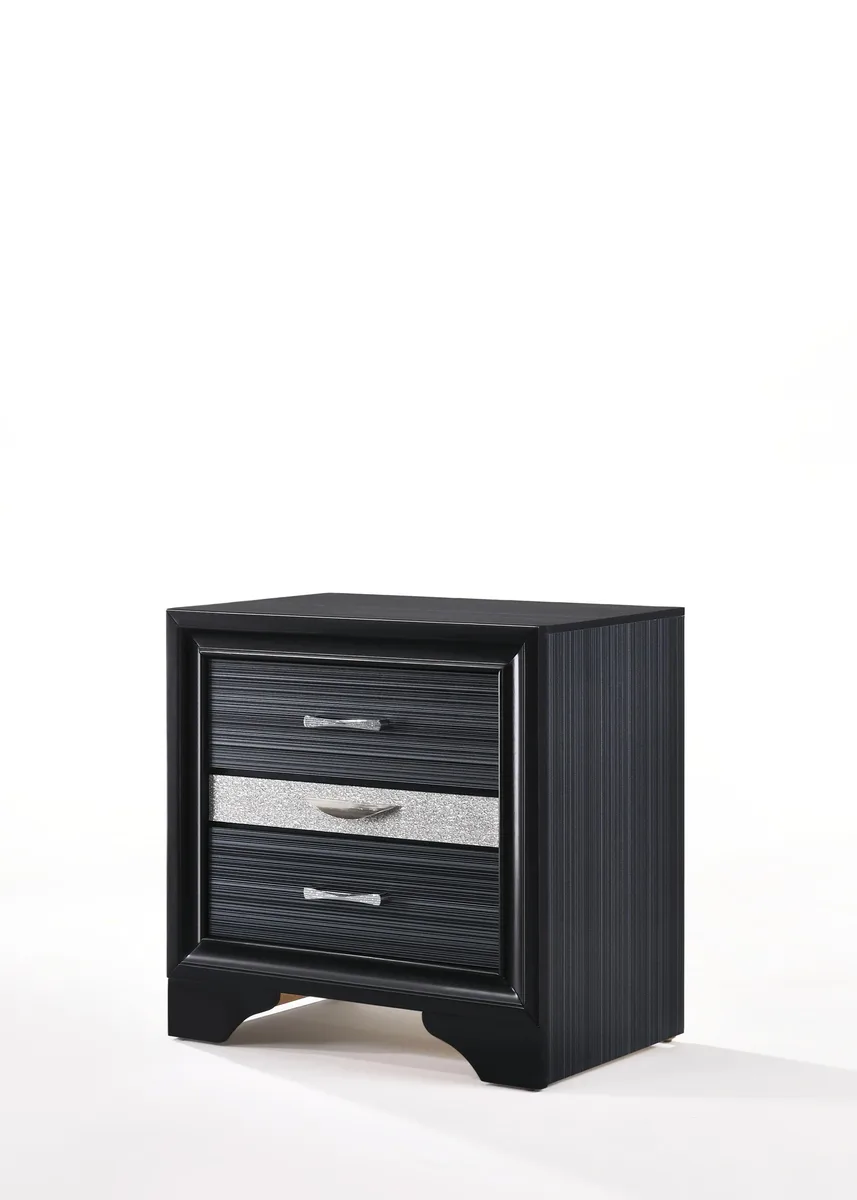 tuphen tuphen Naima Nightstand Black Finish 18x13x4 18x13x2 — product photo