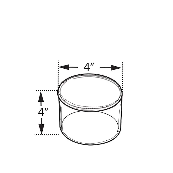 Azar Displays Azar Displays 556404 4"W x 4"H Clear Acrylic Cylinder food service — product photo