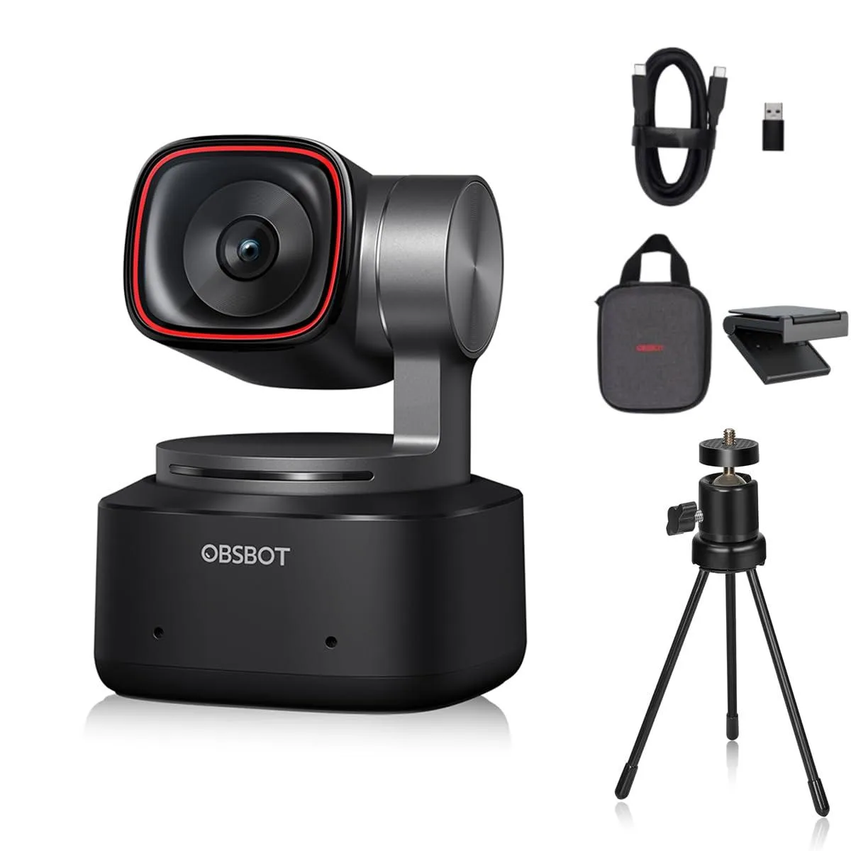 OBSBOT OBSBOT Tiny 2 4K PTZ Webcam with Mini Tripod — product photo