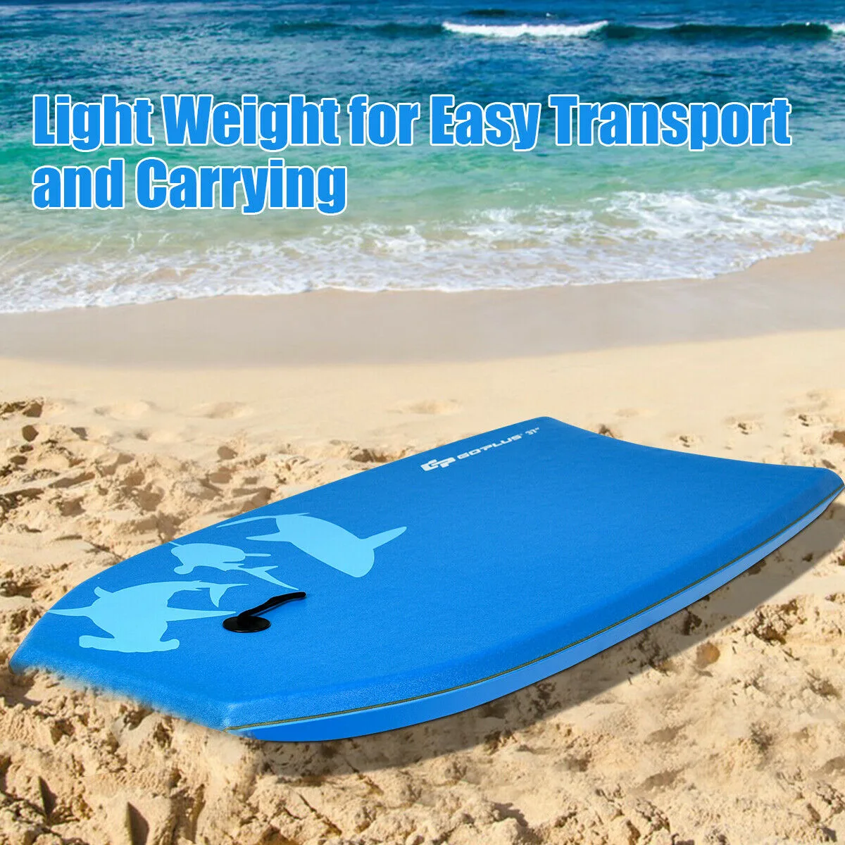 Costway Costway 37" Bodyboard EPS Core Blue Shark — product photo