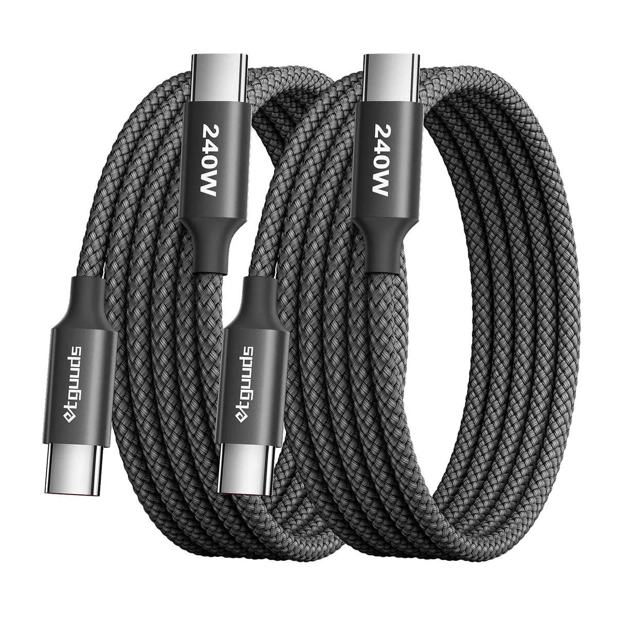  Belkin ET240W5 USB-C to USB-C Cable 6 ft 2-Pack 240W Orange — product photo