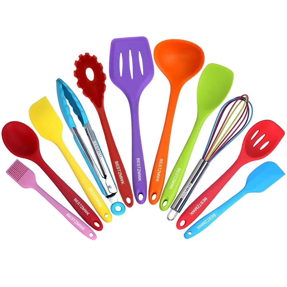  BESTZMWK EP370 11-Piece Silicone Cooking Utensil Set — product photo