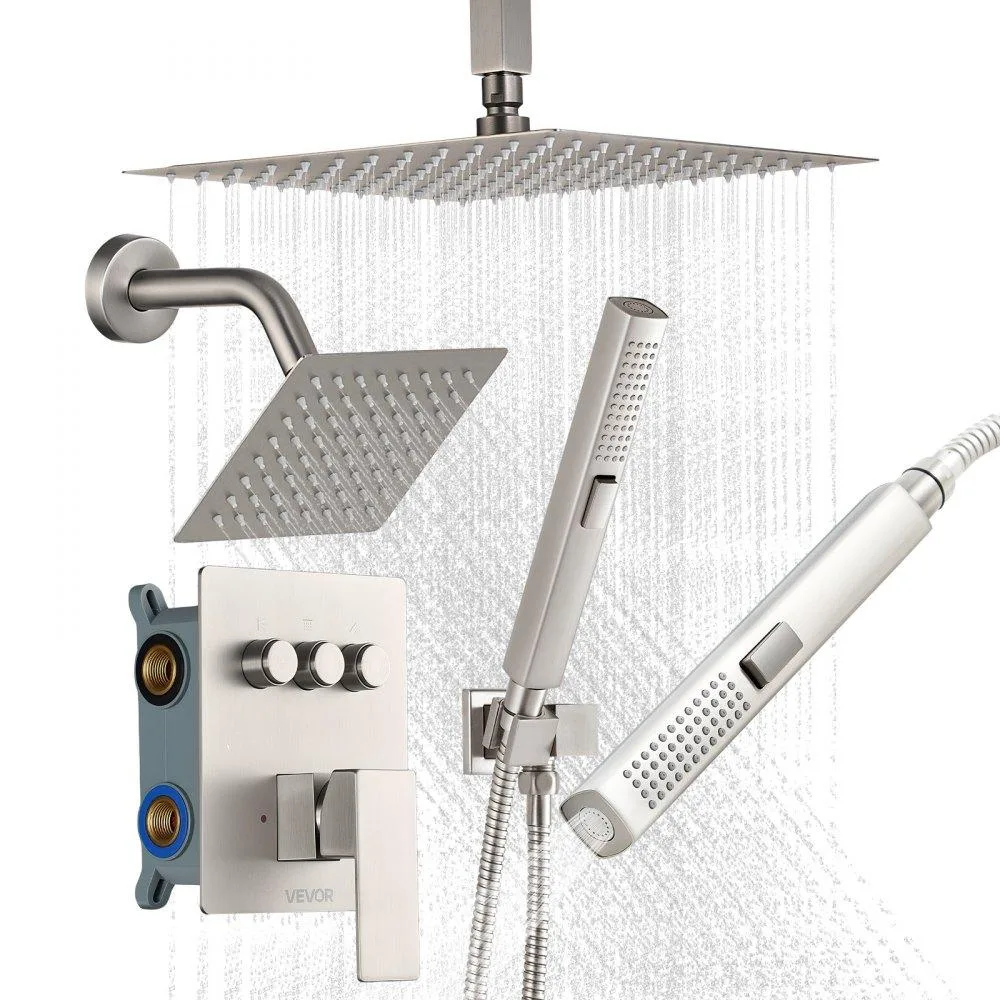 VEVOR VEVOR FS10282-BN 10 Inch Ceiling Mount Shower System Brushed Nickel — product photo