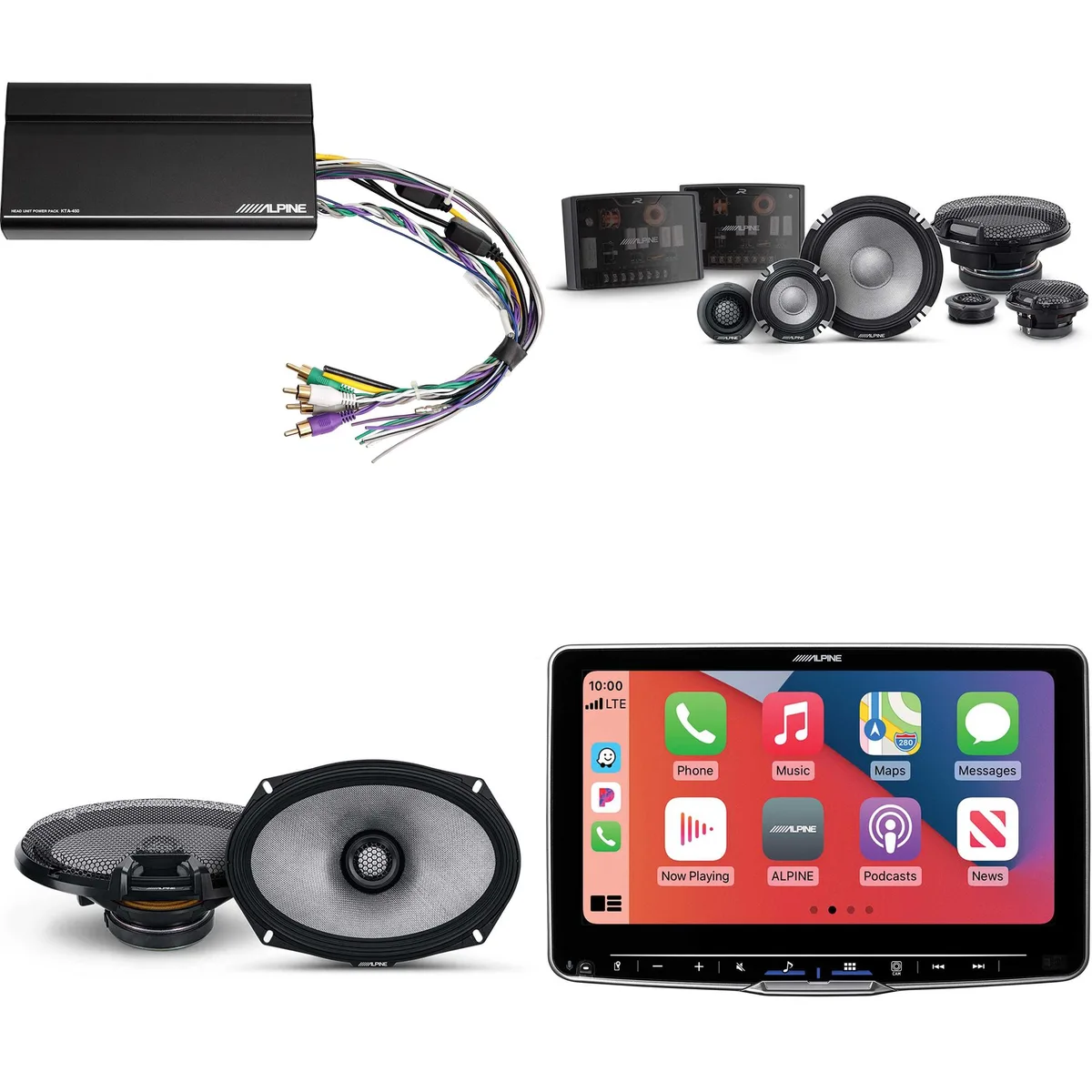 Alpine Alpine ILX-F509 Halo9 9" Receiver Bundle: R2-S653, R2-S69, KTA-450 — product photo