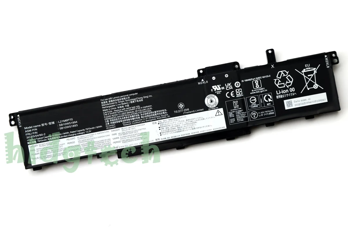 Beisite Beisite L21C6P70 L21D6P70 L21L6P70 L21M6P70 94Wh laptop battery — product photo